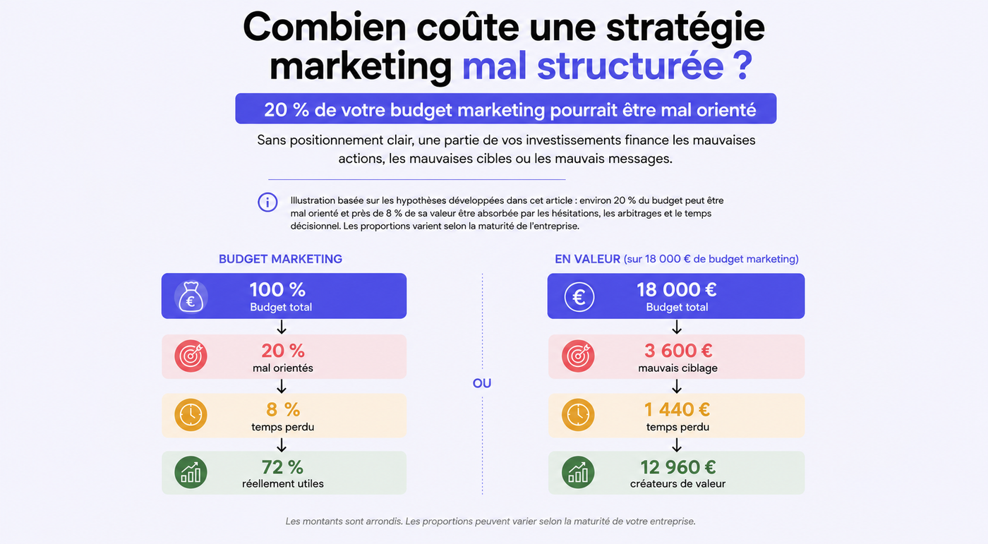 Combien coute une stratégie marketing mal structuée - étude Ostratia